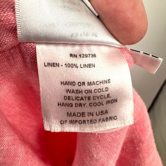 Finley Jasmine Sleeveless Tiered Linen Dress Pink woman’s size XL dress spring s - Picture 12 of 15